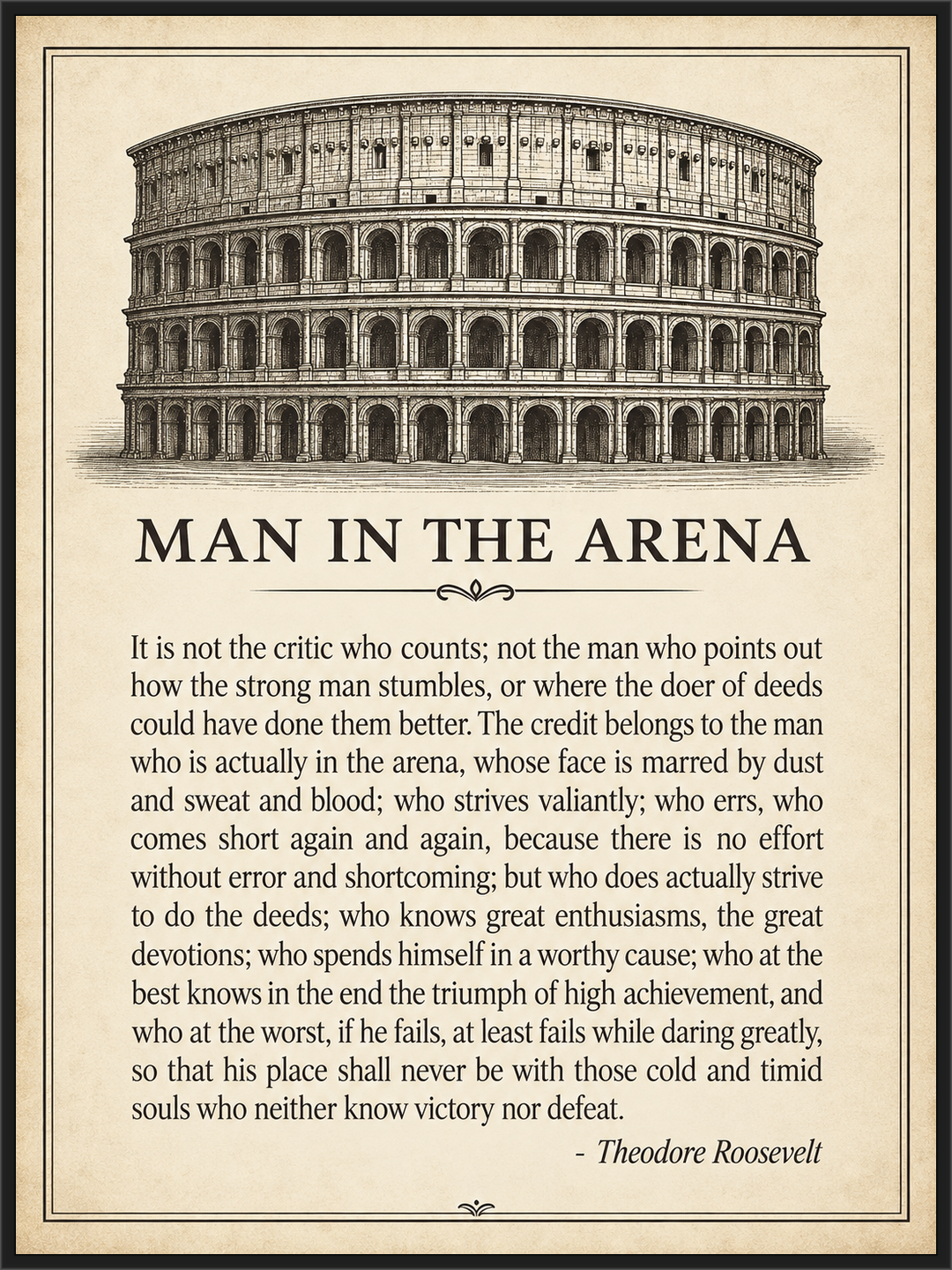 Man in the arena