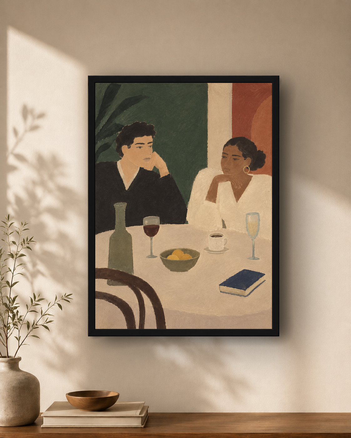 Across the table
